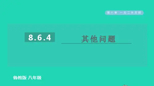 2022春八年级数学下册第八章一元二次方程的应用第4课时其他问题习题课件鲁教版五四制ppt