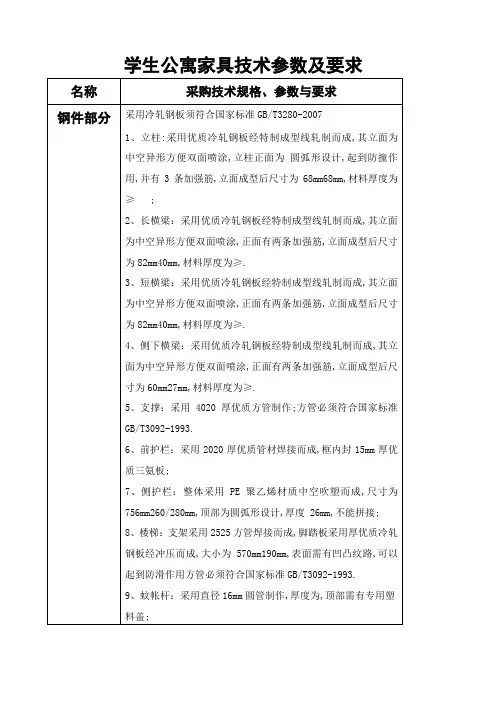 公寓床参数