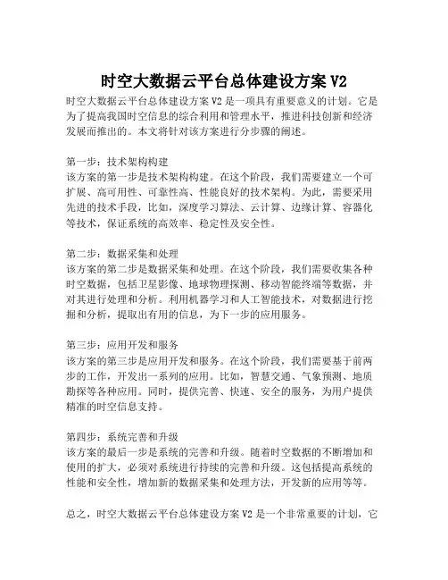 2023-时空大数据云平台总体建设方案V2-1