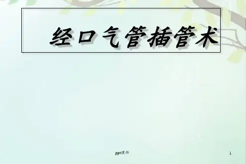经口气管插管  ppt课件
