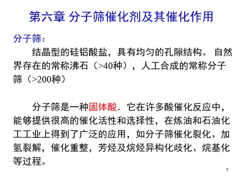 催化剂工程-第六章(分子筛催化剂及其催化作用)