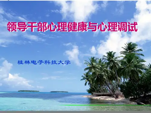 领导干部心理健康与心理调试〖医学精品课件〗
