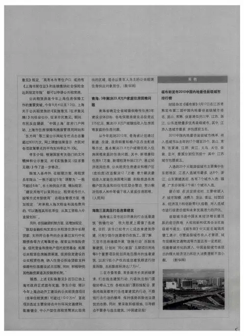 福布斯发布2010中国内地最佳县级城市排行榜