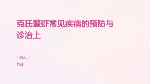 克氏螯虾常见疾病的预防与诊治上
