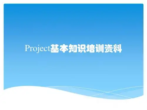 Project基本知识培训资料