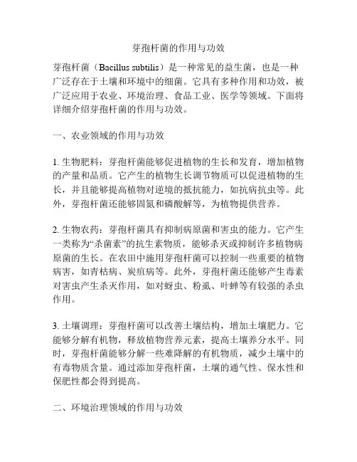 芽孢杆菌的作用与功效