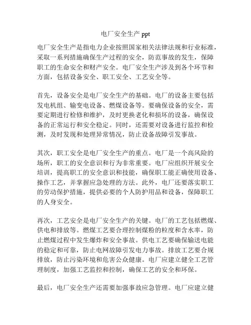 电厂安全生产ppt