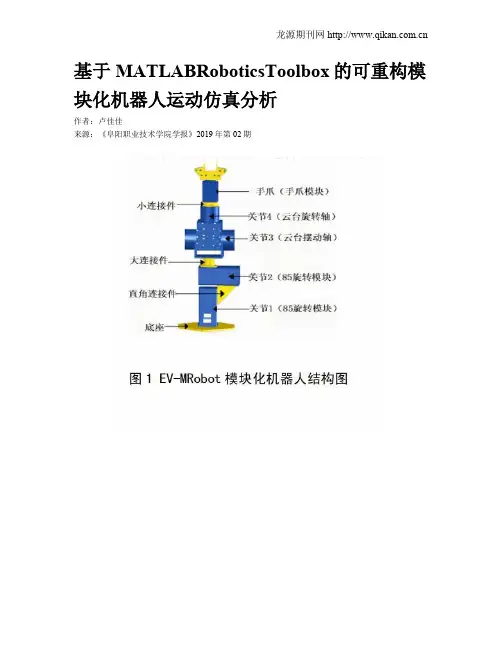 基于MATLABRoboticsToolbox的可重构模块化机器人运动仿真分析