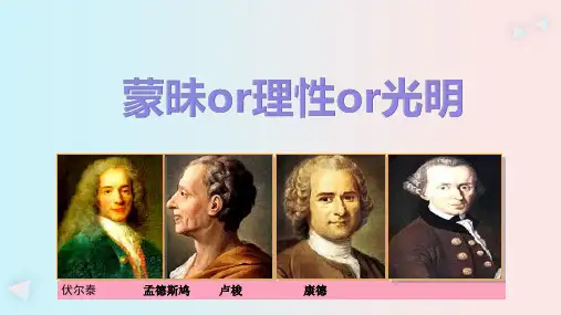 岳麓版高三历史一轮复习必修三《启蒙运动》课件(共12张ppt)