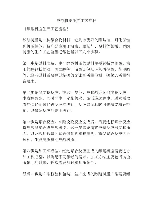 醇酸树脂生产工艺流程