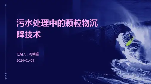 污水处理中的颗粒物沉降技术