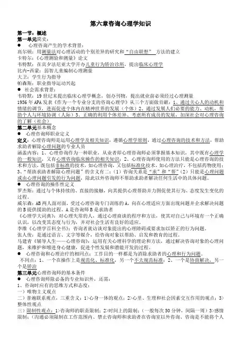 第六章咨询心理学知识