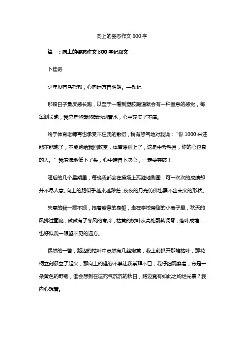 向上的姿态作文600字