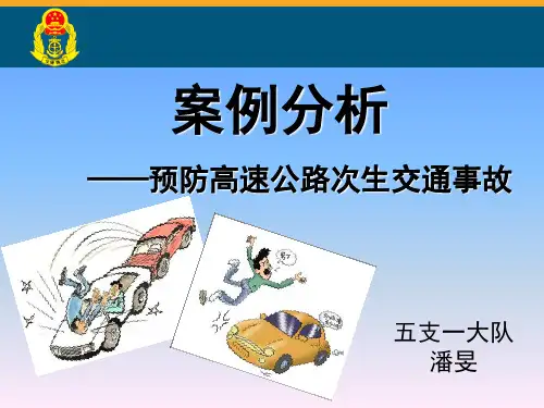 案例分析--预防高速公路二次交通事故