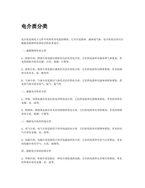 电介质分类