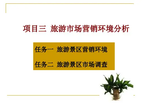 项目二旅游市场营销环境分析