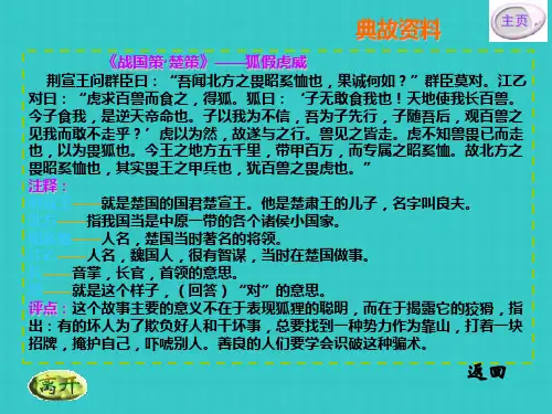狐假虎威PPT课件