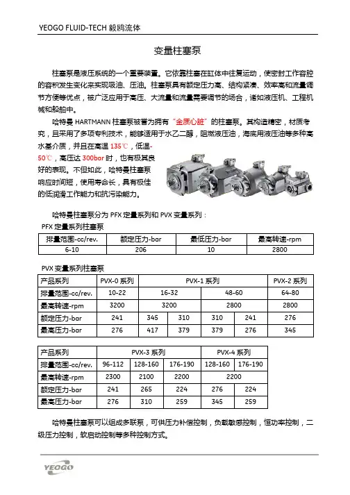 变量柱塞泵