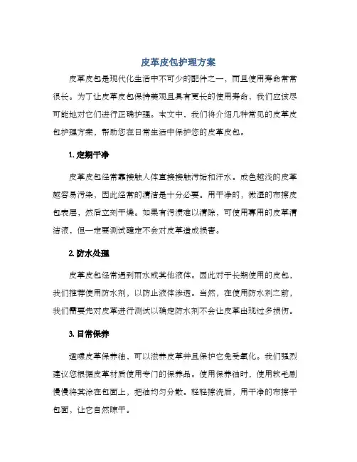 皮革皮包护理方案