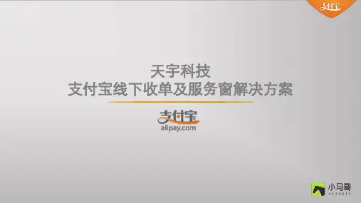 支付宝线下收单行业解决方案