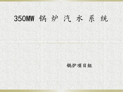 350MW锅炉汽水系统