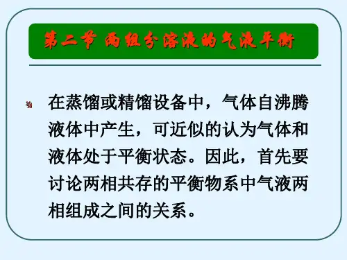 两组分溶液的气液平衡