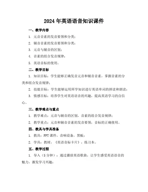 2024年英语语音知识课件
