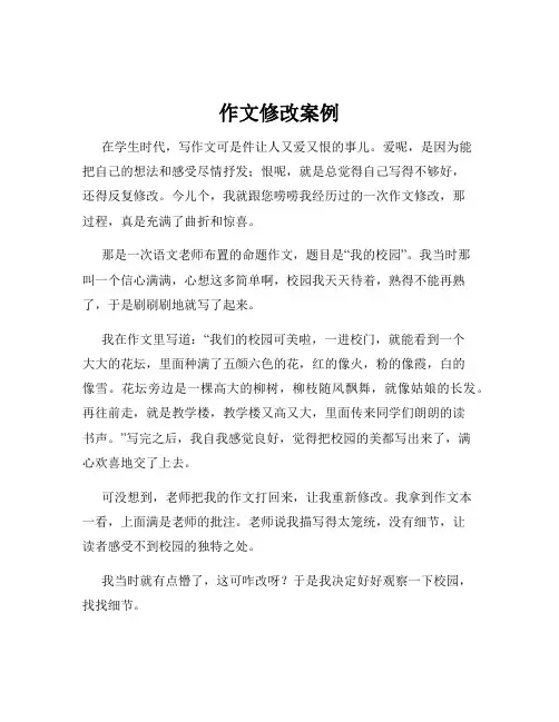 作文修改案例
