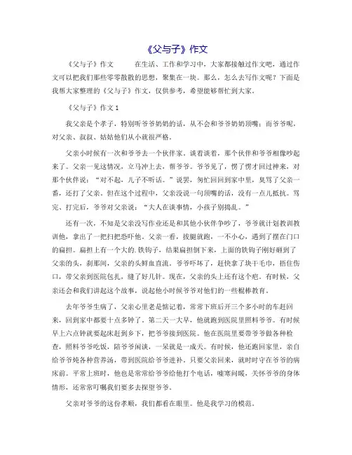 《父与子》作文