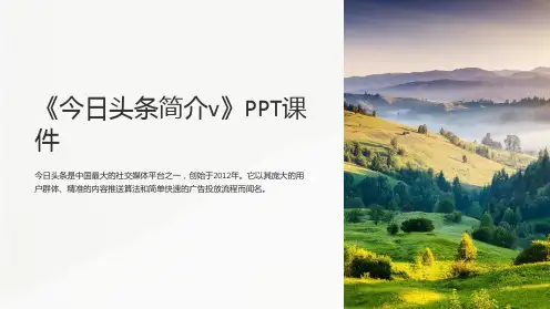 《今日头条简介v》课件