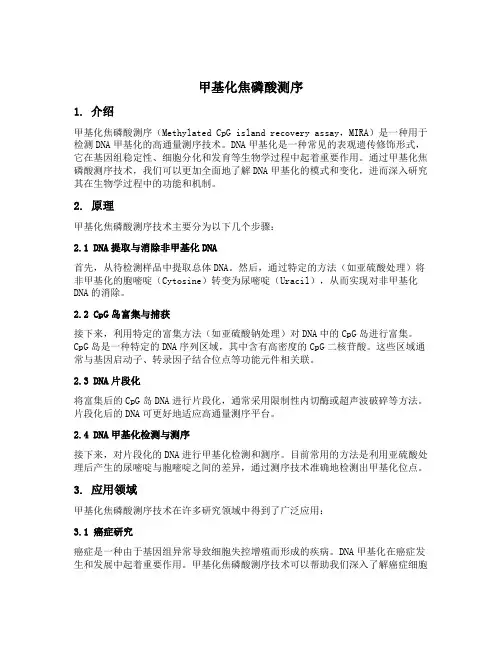 甲基化 焦磷酸测序