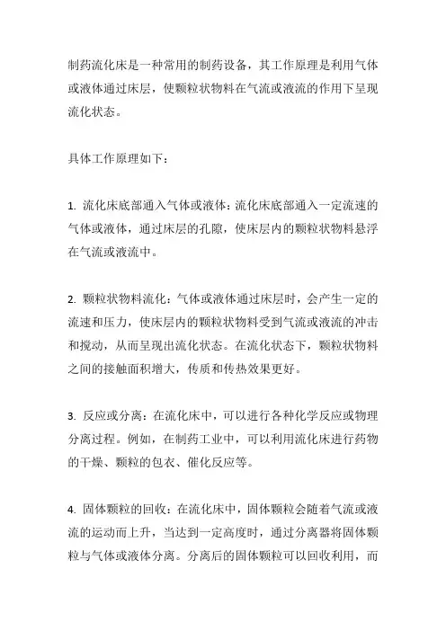 制药流化床工作原理