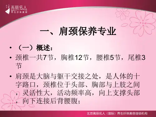 金牌肩颈专题宣讲课件