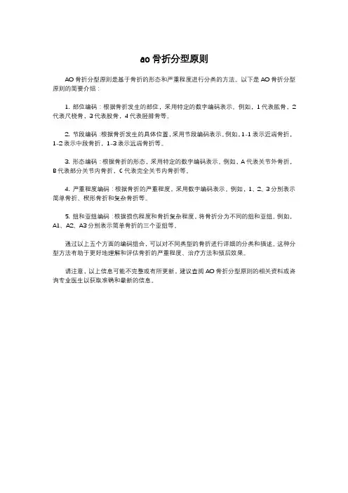 ao骨折分型原则