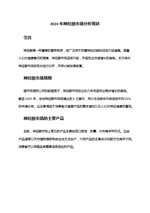 2024年神经酸市场分析现状