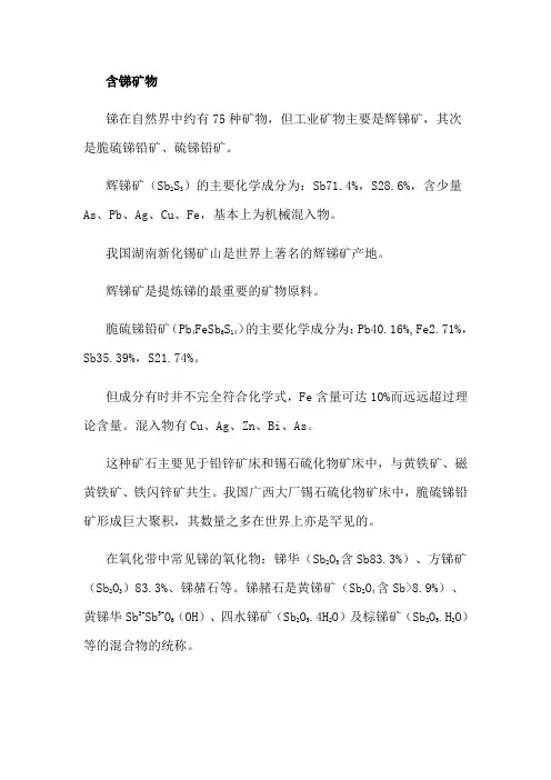 含锑矿物