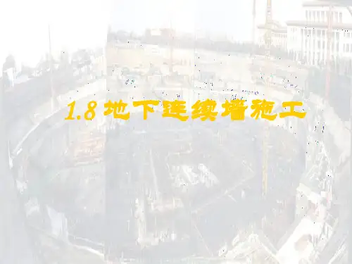 2018-2019.8 地下连续墙施工
