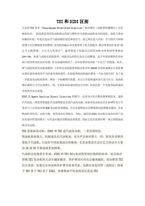 TSI和SIDI区别