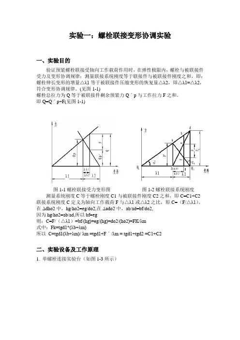 实验一：螺栓连接综合测试