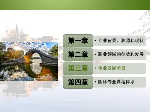 园林专业导论-第三章：专业发展前景