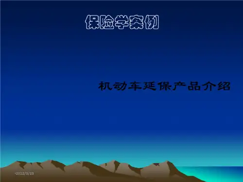 人保财险机动车延保产品介绍41页