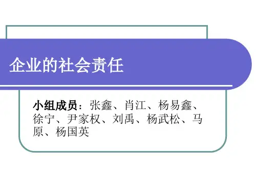 企业的社会责任培训案例(PPT28张)