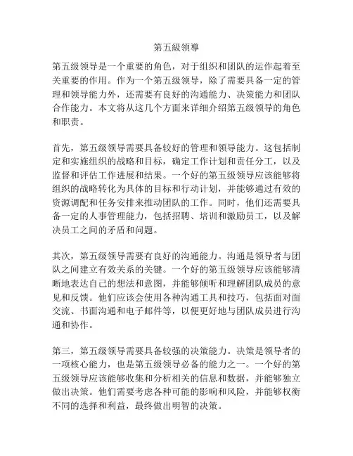 第五级领导