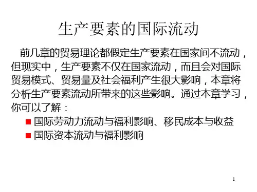 生产要素的国际流动