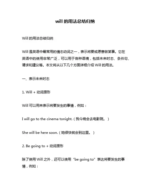 will的用法总结归纳