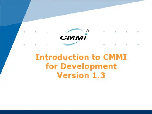 CCMI认证-培训教程-中文版-英文版本-对照-(CMMI-for-Development-Vers