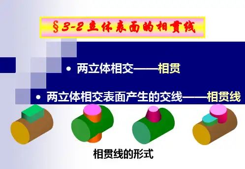 中国民航大学工程制图第六讲立体表面的相贯线
