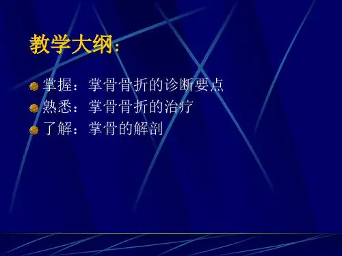 掌骨骨折ppt课件