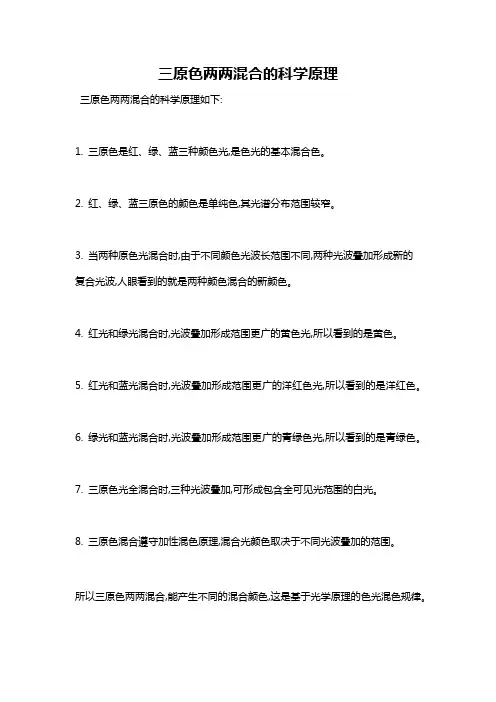 三原色两两混合的科学原理