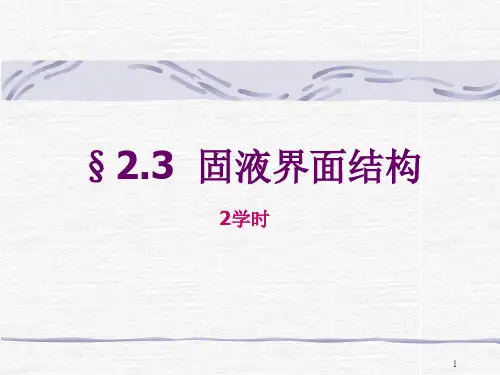 固液界面结构